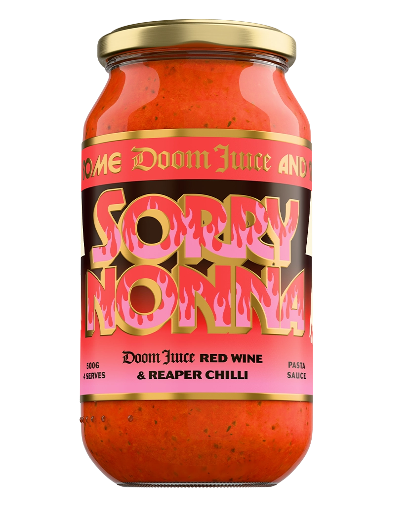 Doom Juice X Sorry Nonna - Red Wine & Carolina Reaper Chilli