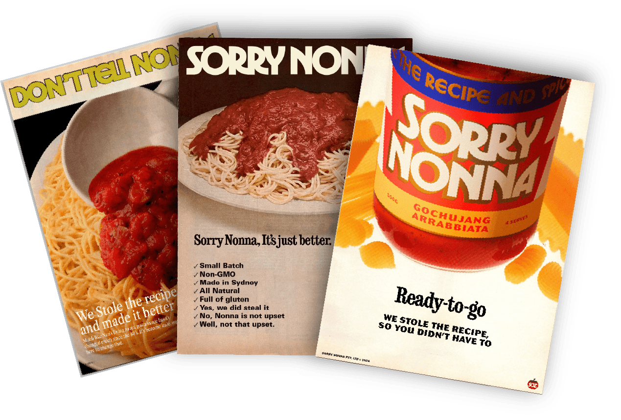 Sorry Nonna in the press